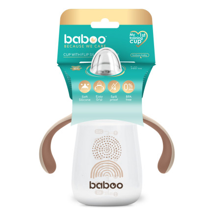 Baboo 8023 Stiklinė su silikoniniu snapeliu 260ml