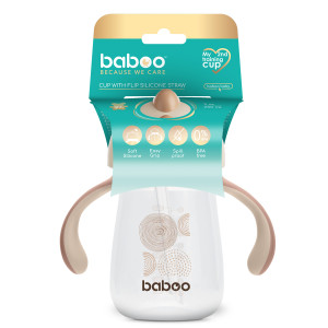 Baboo 8025 Gertuvė su silikoniniu šiaudeliu 260ml