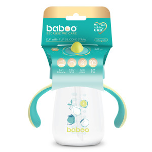 Baboo 8026 Gertuvė su silikoniniu šiaudeliu 260ml