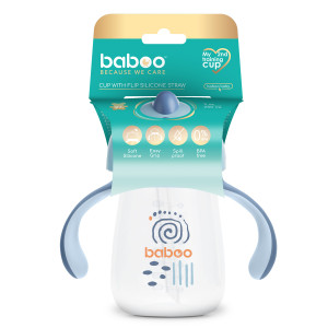 Baboo 8027 Gertuvė su silikoniniu šiaudeliu 260ml