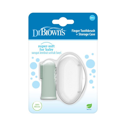 Dr.Browns HG126-INTL Silikoninis dantų šepetėlis su dėklu