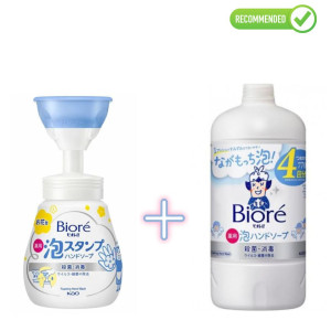 Biore U Skystas putojantis rankų muilas su antibakteriniu poveikiu, švelnaus citrusinio aromato 240ml + užpildas 770ml