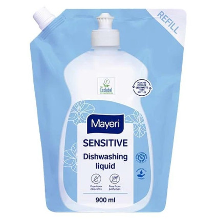 MAYERI Sensitive Indų plovimo priemonės papildymas 900ml